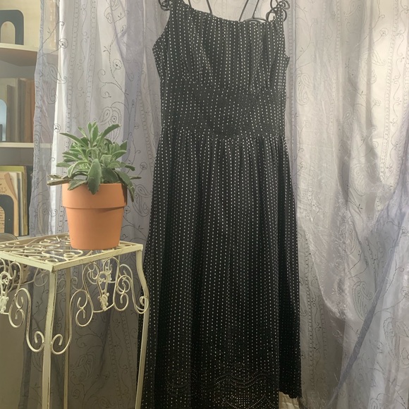 Ann Taylor Dresses & Skirts - Ann Taylor Polkadot Sundress with Eyelet Detailing